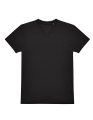 Heren T-shirt B&C E150 V Hals Zwart